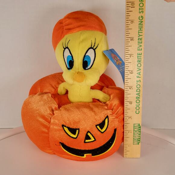 Looney Tunes Halloween Plush Tweety & Sylvester in Pumpkins Stuffed Animal Lot - Picture 7 of 16